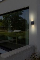 LUTEC 5288001118 MARBO exteriérové nástenné svietidlo 2xGU10 IP44 tmavošedá