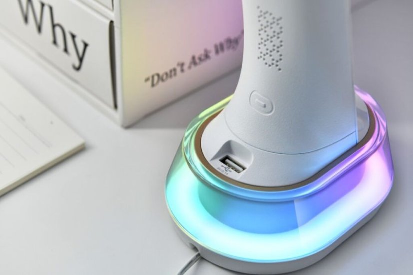 Immax 08974L CORELLA stolní lampa LED 7W 150-450lm 3000-5500K RGB podsvícení, bílá, zlatá, dotykové ovládání, noční podsvícení, stmívatelné, RGB, CCT