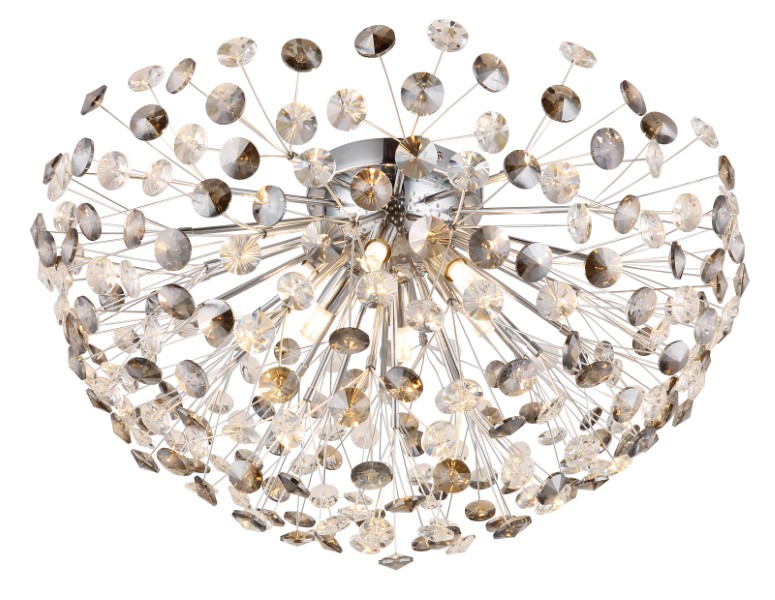 GLOBO 64135D1C KATRINA stropní svítidlo D600mm 6xG9 3,5W/350lm 3000K chromová, kouřová