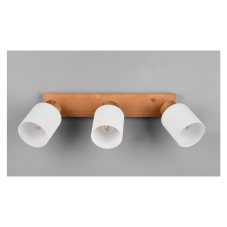 TRIO Reality R81113030 ASSAM stropní bodové svítidlo/spot 3xE14 dřevo, bílá