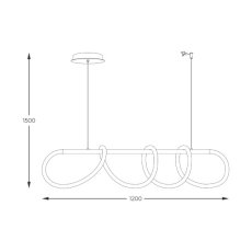 LED závěsné svítidlo 3200 lm 3000+4000+6000K černé Zuma Line BALBO 20006PM-BK