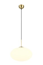 TRIO 363190108 FOMENTO závěsné svítidlo D400mm 1xE27 mosaz matná, bílá
