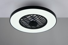 TRIO Reality R64462102 LINKÖPING stropní svítidlo s ventilátorem D590mm SMD LED 45W/5600lm 2700-6500K černá, dálkový ovladač