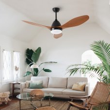 Immax 07141-B NEO LITE FRESCO stropní ventilátor LED D1200mm 18W/1500lm 3000-4000-6000K černá,hnědá, dálkové ovládání