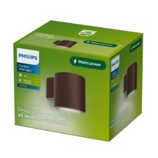 Venkovní nástěnné svítidlo 1x GU10 hnědá IP44 PHILIPS Fylx 8721103104939