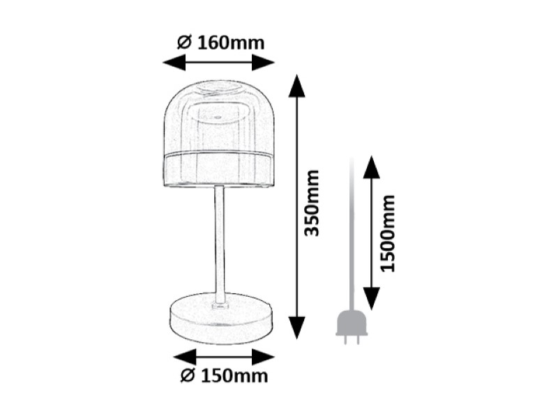 RABALUX 74037 Xelira dotyková stolní lampička D160mm LED 13W/680lm 3000+4000+6000K černá, kouřová