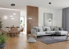 TRIO 254910165 CELESTE nástěnné svítidlo klasické D220mm SMD LED 10W/1100lm 3000K bílá, kávová, switchdimmer