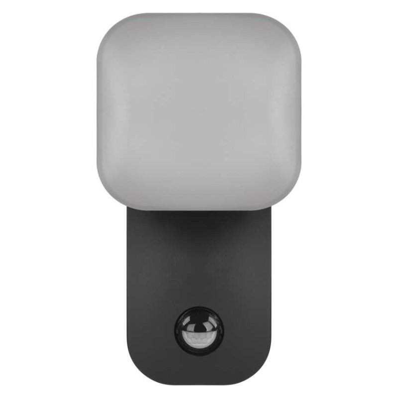 EMOS ZGE044L NIKA venkovní nástěnné svítidlo LED 120 × 120 × 200 12,8W 900lm 3000K IP44 se senzorem antracit