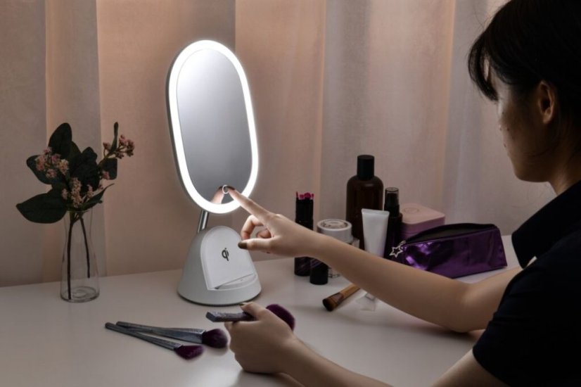 Immax 08970L FACE zrkadlo 3v1 LED 4W 70lm 4000-5000K, biela, dotykové ovládanie, nočné podsvietenie