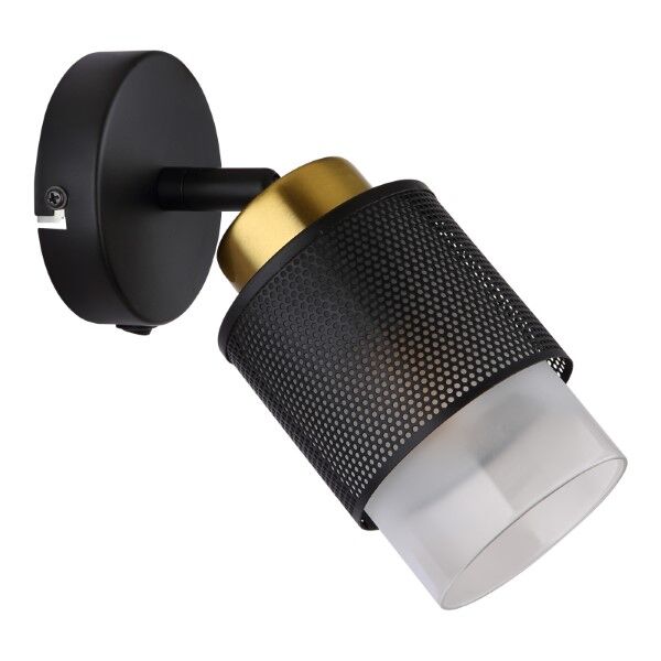 GLOBO 15709-1 OLGA nástěnné bodové svítidlo/spot s vypínačem 1xE27 černá matná, průhledná