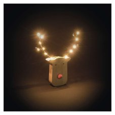 EMOS DCWW42 vánoční dekorace sob 8 LED V16cm 0,36W teplá bílá, časovač, 2× AAA