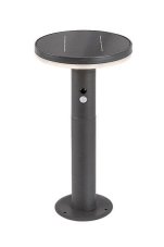 RABALUX 77018 Alaska solárne svietidlo záhradný stĺpik LED V380mm 10W/250lm 4000K IP44 antracit, biela, súmrakový a pohybový senzor
