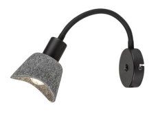 RABALUX 73009 Farelia nástenné svietidlo s vypínačom 1xE14 čierna, šedá