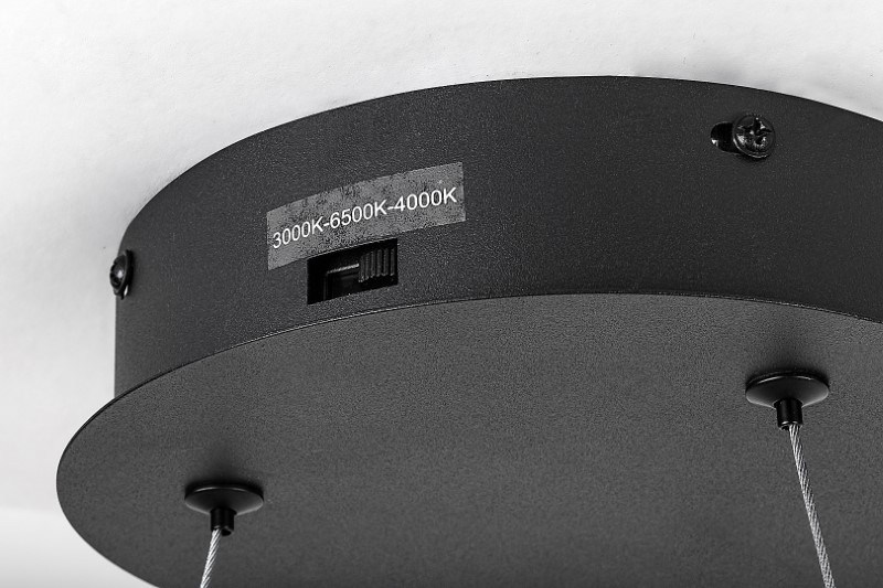 RABALUX 72302 Isaure závesné svietidlo D800mm LED 45W/3000lm 3000+4000+6500K čierna, biela