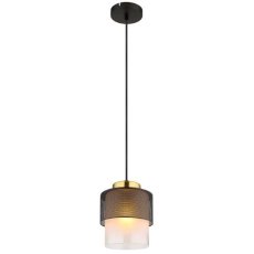 GLOBO 15709H OLGA závěsné svítidlo D180mm 1xE27 černá matná, průhledná