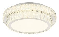 GLOBO 68157-38 KLARA stropní svítidlo D400mm LED 38W 5033/2818lm 2700-6000K chromová, křišťálový efekt, dálkový ovladač