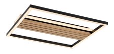 Stropní svítidlo LED 3000 / 4500 / 6000K čierna, drevo IP20 Rabalux NOXELLE 71458
