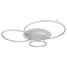 GLOBO 48466-70A INVERTINA stropní svítidlo LED 70W/4599lm 2700-6500K stříbrná, bílá, dálkový ovladač, zrcadlový 3D efekt