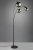 TRIO 417000332 LUMINA stojaca lampa 3xE14 V2000mm čierna matná, chrómová