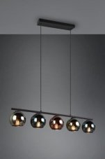 TRIO Reality R31305017 SHELDON závěsné svítidlo 5xE14 černá, modrá, zelená, měděná