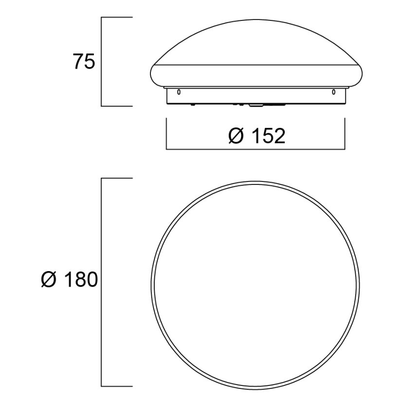 SYLVANIA 0043496 SylCircle stropné svietidlo D180mm LED 6W 520lm 3000K/4000KK IP44 biela
