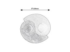 RABALUX 76034 Soluna dekoračný stojan na sviečku D120mm čierna, biela
