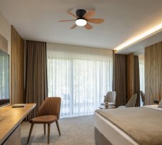 Stropný ventilátor so svetlom LED 2700–6500K čierna, opálová IP20 GLOBO lighting DELORES 03625H časovač