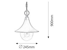 Rabalux 8246 Konstanz venkovní závěsné svítidlo E-27 1x max. 100W