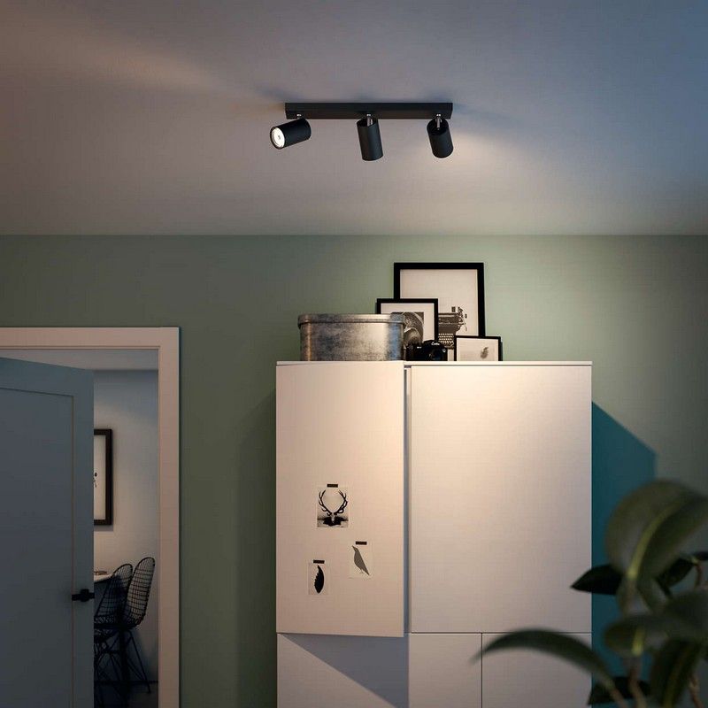 Philips 50593/30/PN Kosipo spot 3xGU10 černý