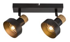 RABALUX 73056 Saskia stropné bodové svietidlo/spot 2xE14 čierna, drevo