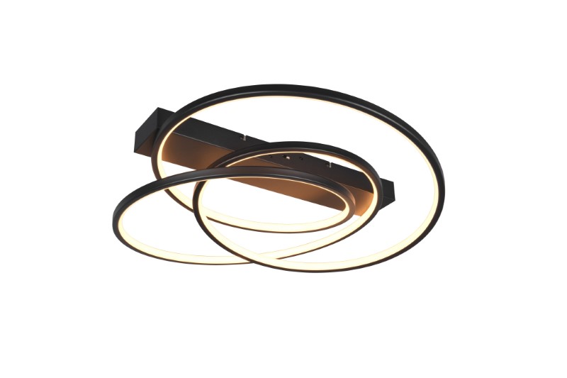 TRIO 649110132 DARVIN stropní svítidlo SMD LED 34W/4500lm 2300+3000+4000K černá matná, switchdimmer