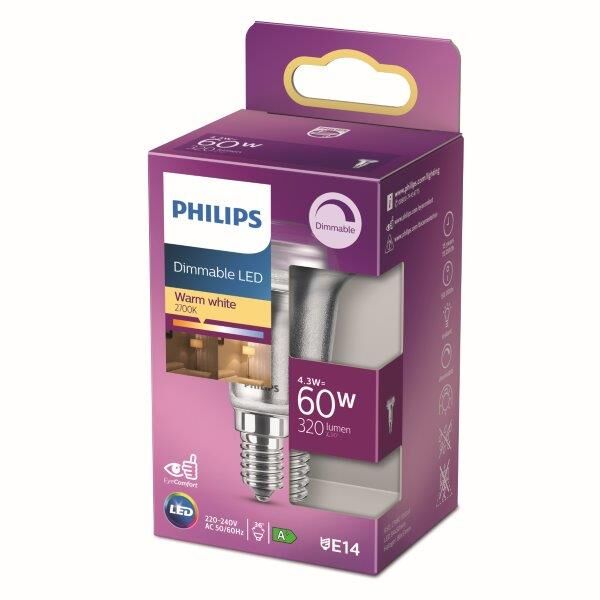 Philips 8718699774219 LED žiarovka 4,3W/60W 390lm E14 2700K R50 36D stmievateľná Philips 8718699774219 LED žiarovka 4,3W/60W 390lm E14 2700K R50 36D stmievateľná