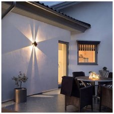 Immax 08487L IMMAX WALL vnější solární nástěnné svítidlo LED 2W/30lm 6000-6500K/3000-3500K, IP54, světelný senzor, černá