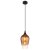 GLOBO 15552H1 LAVUS závěsné svítidlo D180mm 1xE27 černá, průhledná měděná