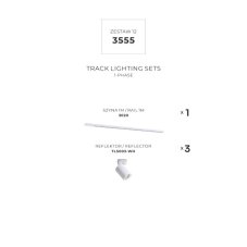 Lištové svietidlá SET 3x GU10 1 m biela Zuma Line Tore Track 3555