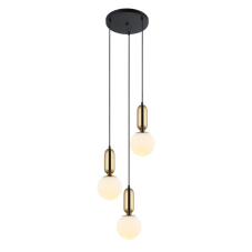 ITALUX PND-02340-3S-BRO Aldeva závěsné svítidlo 3xE27 D400mm černá, starožitná bronzová, bílá