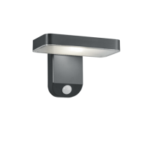 R22261142 TRIO RL ESQUEL vonkajšie solárne nástenné LED svietidlo s pohybovým senzorom 4,5W/290lm 3000K IP44 antracit