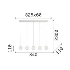 Ideal Lux 343471 DIAMOND závěsné svítidlo LED 23W 2350/1500lm 3000K chromová