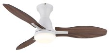 GLOBO 03671W GALE stropný ventilátor so svetlom D1070mm LED 22W 2890/2453lm 3000+4500+6000K biela, imitácia dreva, časovač, diaľkový ovládač