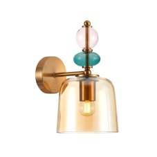 Nástenné svietidlo 1x E27 jantárová ITALUX Namos WL-27092A-MC-BRO