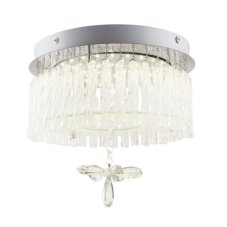 GLOBO 68397-12 MATHILDA krištáľové stropné svietidlo LED D280mm 12W/840lm 4000K chróm