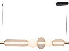 LED závesné svietidlo 3200 lm 3000-5700K zlaté Zuma Line SAAR MD2596-5B-3BGT