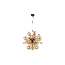GLOBO 15633HA UDO závěsné svítidlo D550mm 6xE14 černá matná, jantarová