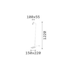 Ideal lux 326665 GINGER stojacia lampa V1220mm 1xGU10 biela