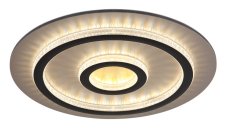 GLOBO 48042-40G JAYDEN stropné svietidlo D450mm LED 40W 4700/1300lm 3000-6500K čierna, zlatá, krištáľový efekt, časovač, diaľkový ovládač