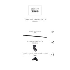 Lištové svietidlá SET 6x GU10 2 m čierna Zuma Line Tore Track 3566