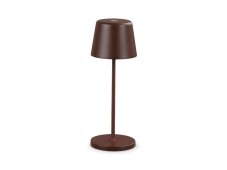 Ideal lux 346915 CUTE vonkajšia dotyková stolná lampička V208mm LED 3W 220/110lm 2200-2700K IP65 hnedá, nabíjacia stanica