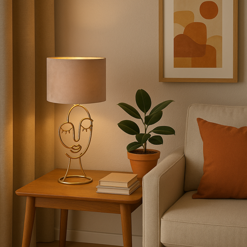  TRIO Reality R51221044 MARY stolní lampa na stolku v obýváku