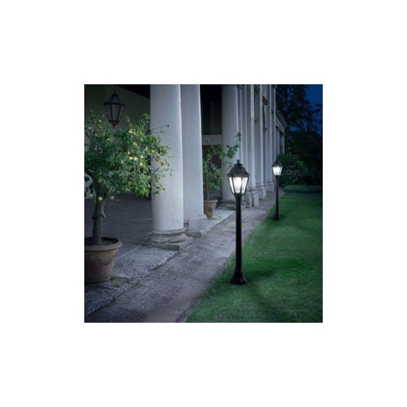 Exteriérové ​​stojanové svítidlo Ideal lux 101514 ANNA PT1 NERO 1xE27 60W IP44