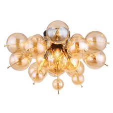 GLOBO 15633DA UDO stropné svietidlo D550mm 3xE14 čierna matná, jantárová